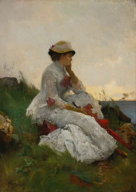 Pensive by Alfred Stevens